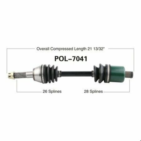 WIDE OPEN OE Replacement CV Axle for POL REAR ACE 325/570/900 / RZR570 POL-7041